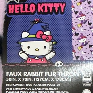 Viral Hello Kitty Witch Throw-lavender/purple